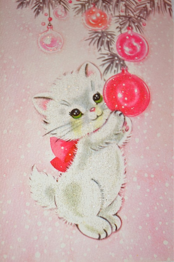 Christmas kitten card, photo by Etsy seller pumpkintruck