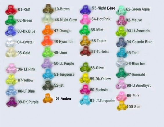 Tri beads colors. BeadKraft photo