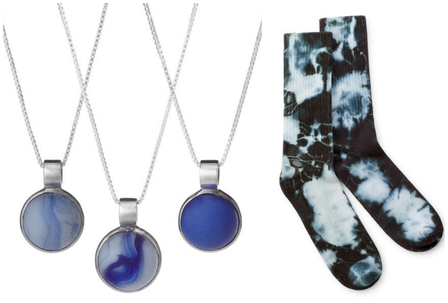 Beach Marble Necklace & Tie Dye Socks| UncommonGoods