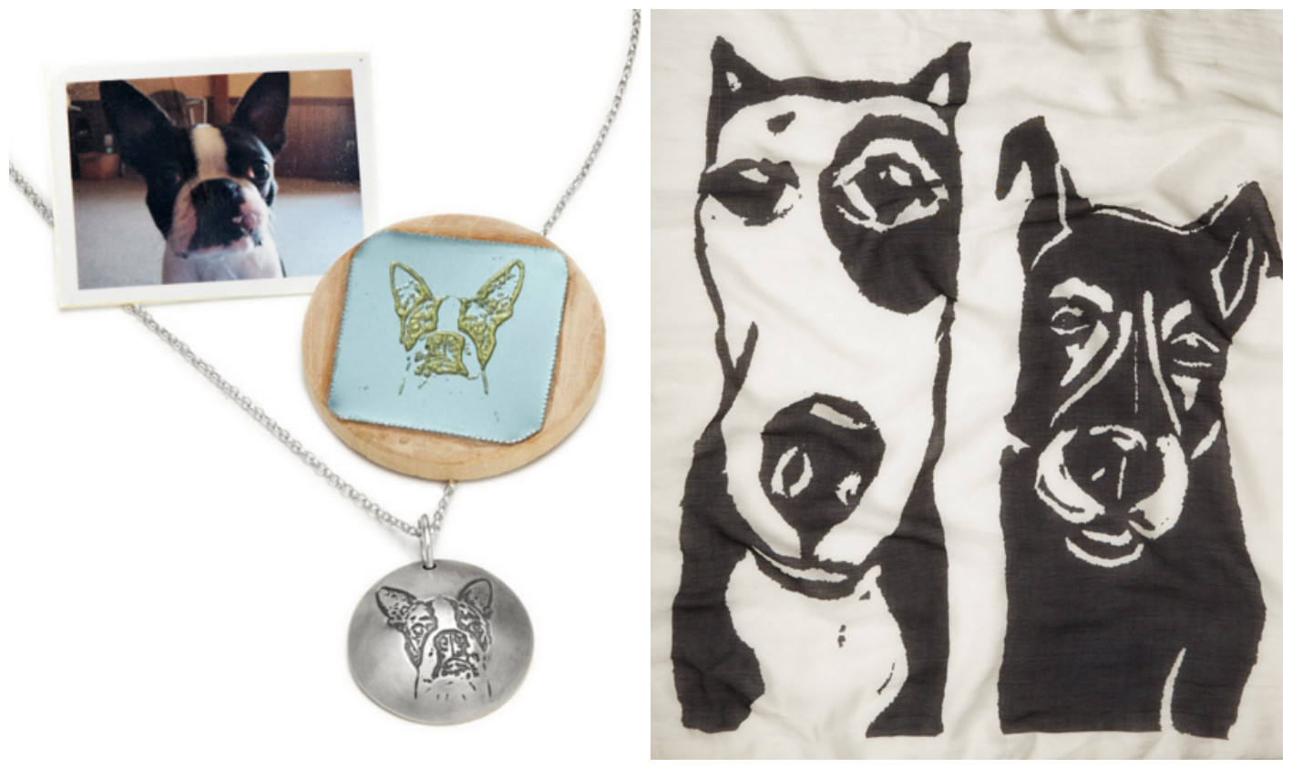 Custom Pet Portrait Pendent & Dogs- Art Photo Print Scarf|UncommonGoods