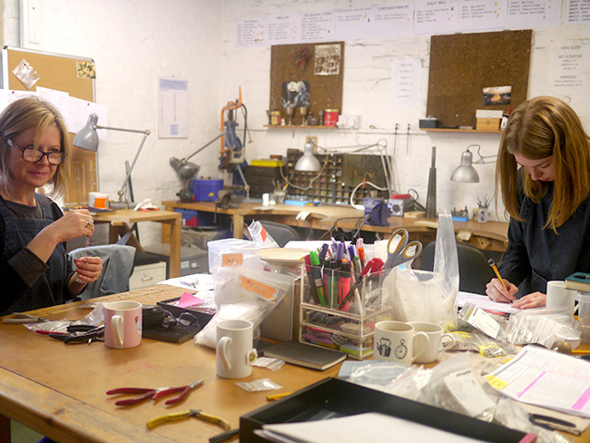 Alex's studio assistants