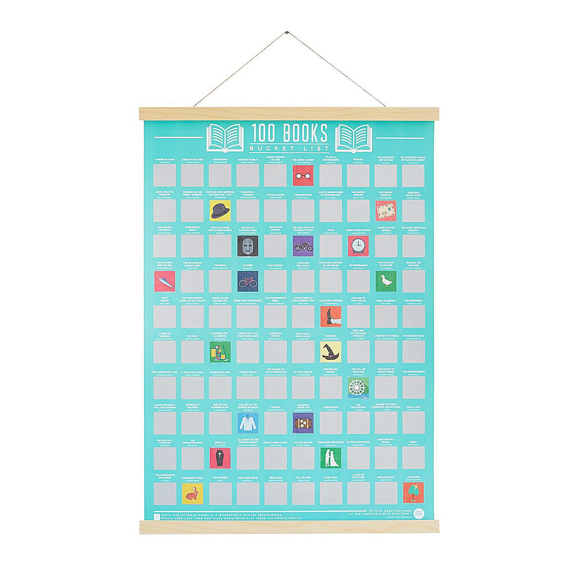 100 Book Scratch Off Poster | UncommonGoods