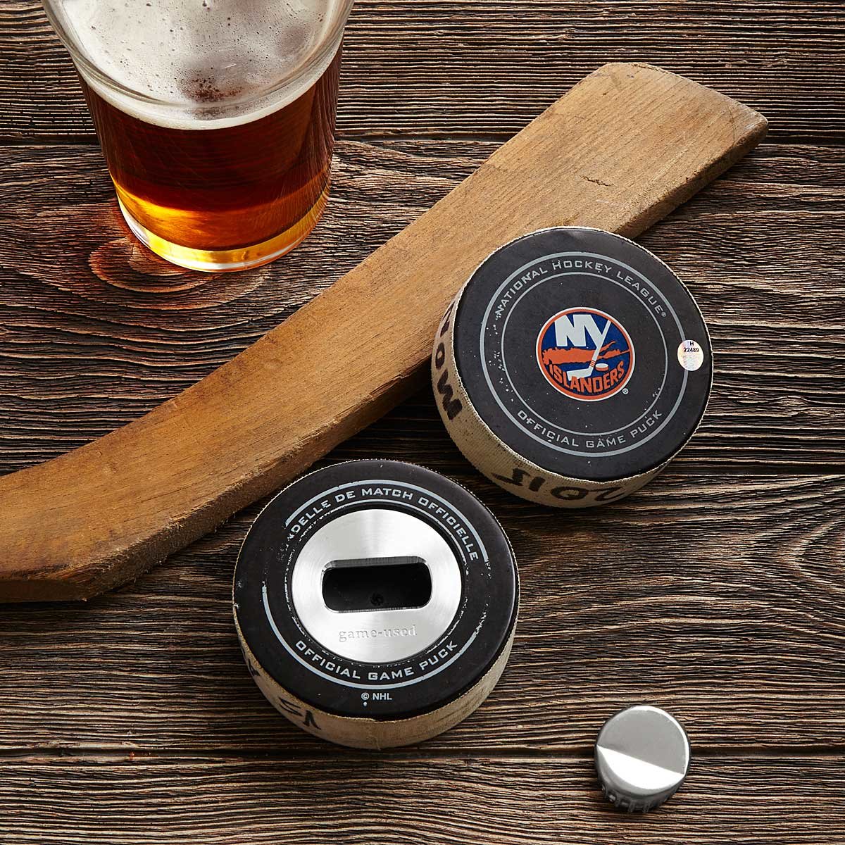 Game-Used Hockey Puck Bottle Opener | UncommonGoods